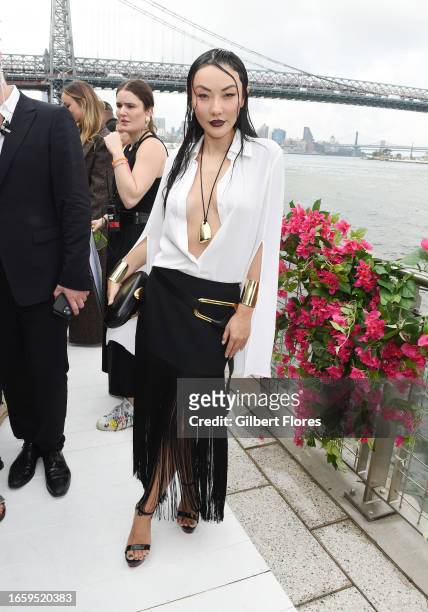 Jessica Wang at Michael Kors Spring 2024 Ready To Wear Runway Show at Domino Park on September 11, 2023 in Brooklyn, New York.