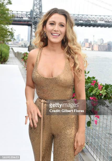 Blake Lively at Michael Kors Spring 2024 Ready To Wear Runway Show at Domino Park on September 11, 2023 in Brooklyn, New York.