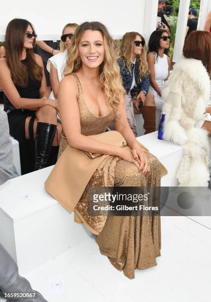 Blake Lively at Michael Kors Spring 2024 Ready To Wear Runway Show at Domino Park on September 11, 2023 in Brooklyn, New York.