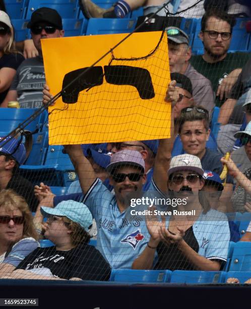 Fans of Davis Schneider and his moustache as the Toronto Blue Jays sweep the Kansas City Royals with a 5-2 victory at Rogers Centre in Toronto....