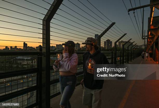 Edmontonians unite at the eighth annual Bridge Of Life Suicide Awareness and Prevention candlelight vigil and walk, hosted by YEG Mental Health, a...