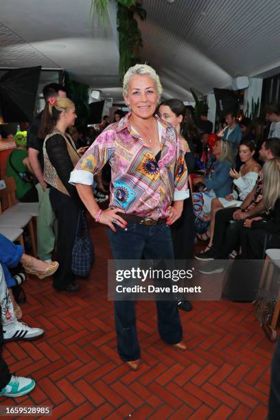 Sarah Beeny attends the VIN + OMI "OMNIA" Show at One Hundred Shoreditch on September 11, 2023 in London, England.