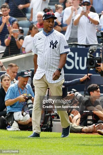 Former New York Yankee Darryl Strawberry during the 75th New York Yankees Old Timers Day on September 9, 2023 at Yankee Stadium in the Bronx, New...