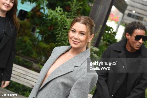 Ellen Pompeo at Michael Kors Spring 2024 Ready To Wear Runway Show at Domino Park on September 11, 2023 in Brooklyn, New York.