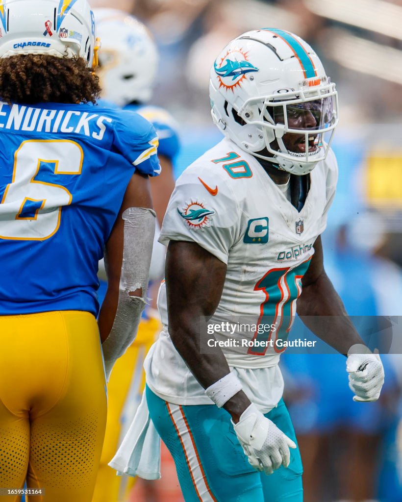 LA Chargers and Miami Dolphins at Sofi Stadium.