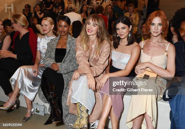 Uma Thurman, Naomi Watts, Taylour Paige, Suki Waterhouse, Monica Barbaro and Hari Nef at Tory Burch Spring 2024 Ready To Wear Fashion Show held at...