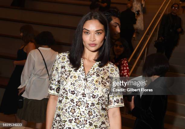 Shanina Shaik at Tory Burch Spring 2024 Ready To Wear Fashion Show held at the American Museum of Natural History on September 11, 2023 in New York,...