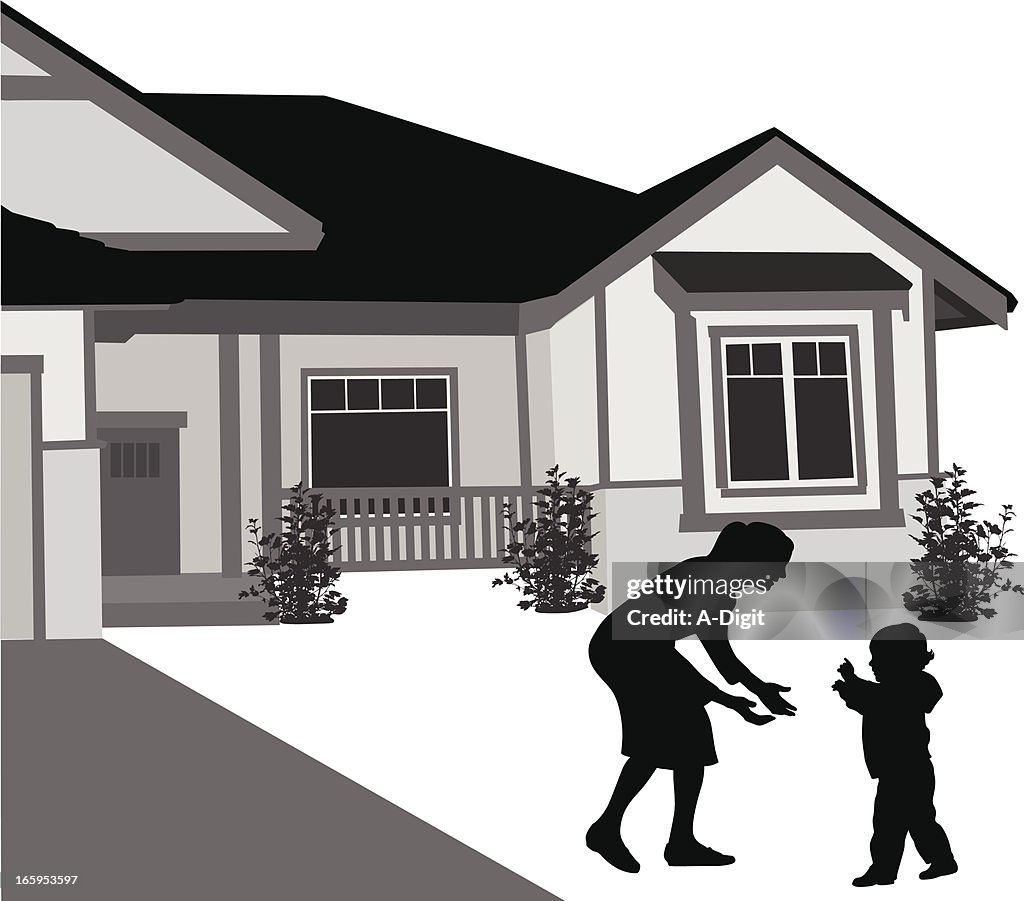 Front Yard Vector Silhouette