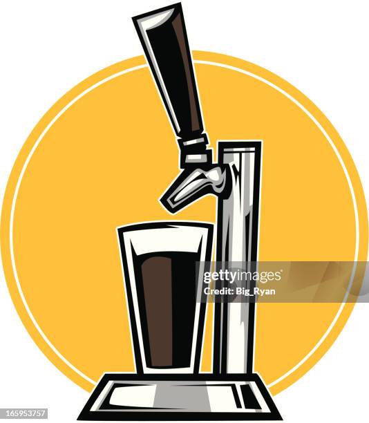 beer tap and pin - beer tap stock illustrations