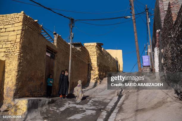 Sistan and Baluchestan, Iran. A family in ShirAbad neighbourhood in Zahedan.