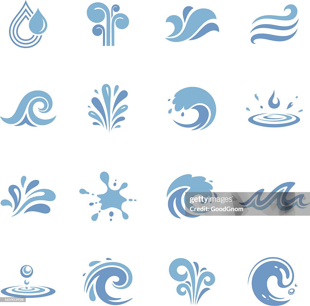 Water Graphics Design Examples Water Design Elements High-Res Vector Graphic - Getty Images