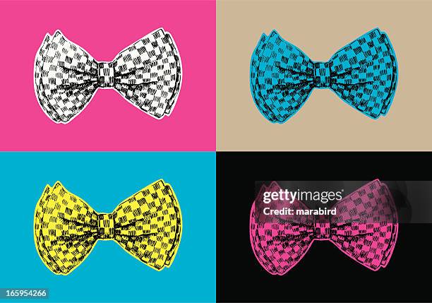 stockillustraties, clipart, cartoons en iconen met bow tie - lint strik