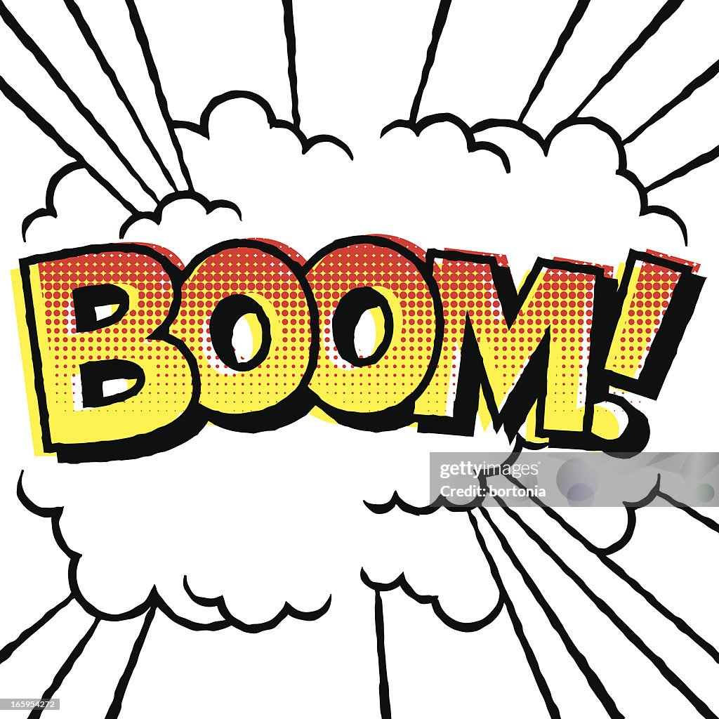 Lettering Boom Vintage Comic Book Lettering Boom High-Res Vector Graphic - Getty Images