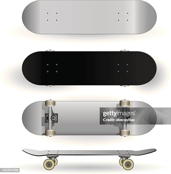 skateboard design template - skateboard stock illustrations