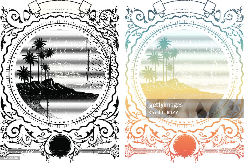 Islander Pattern Frame Island Frame Photo With Different Effects High-Res Vector Graphic ...