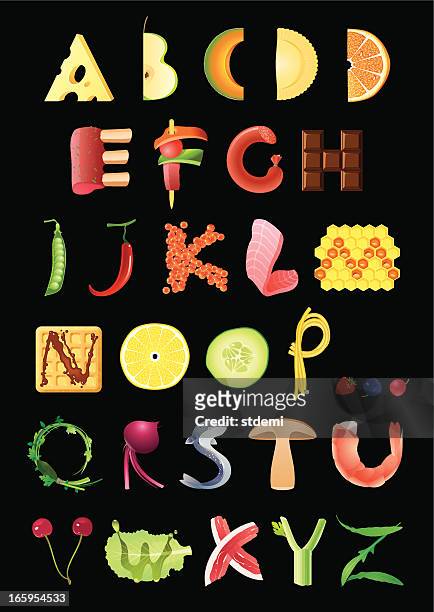 food alphabet - pejft 幅插畫檔、美工圖案、卡通及圖標