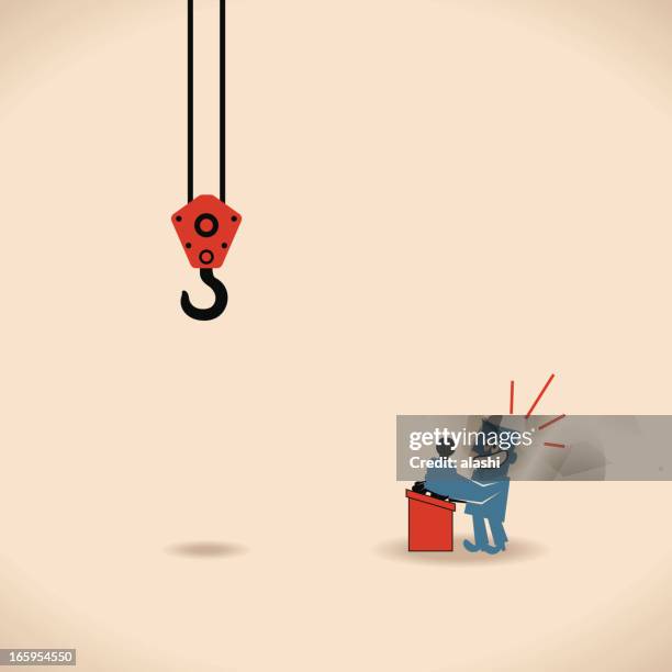 haken etwas bis - crane construction machinery stock-grafiken, -clipart, -cartoons und -symbole