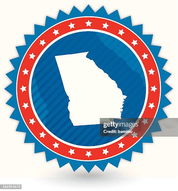 georgia badge - picture frame border vector stock illustrations