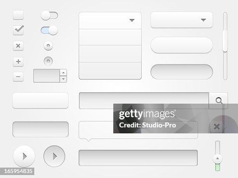 Vecteur moderne et collection d'éléments web pour les projets multimédia. Vecteur moderne et collection d'éléments web pour les projets multimédia.