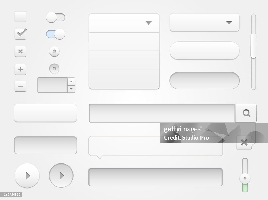 Modern vector collection of multimedia web elements
