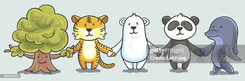 Cartoon Endangered Animals Illustration High-Res Vector Graphic - Getty  Images