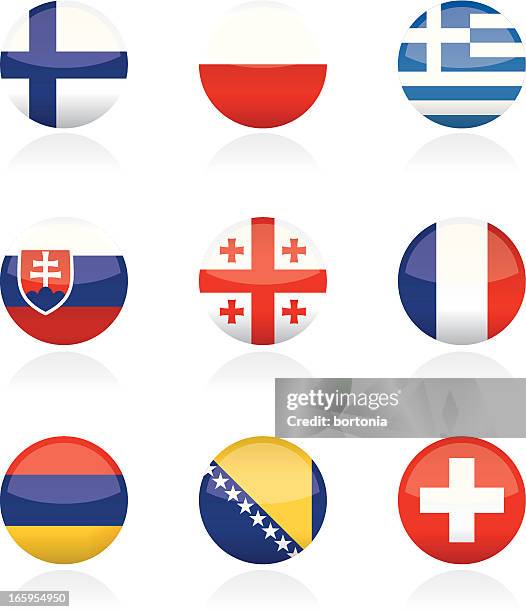 ilustraciones, imágenes clip art, dibujos animados e iconos de stock de botones de bandera país europeo - georgia country