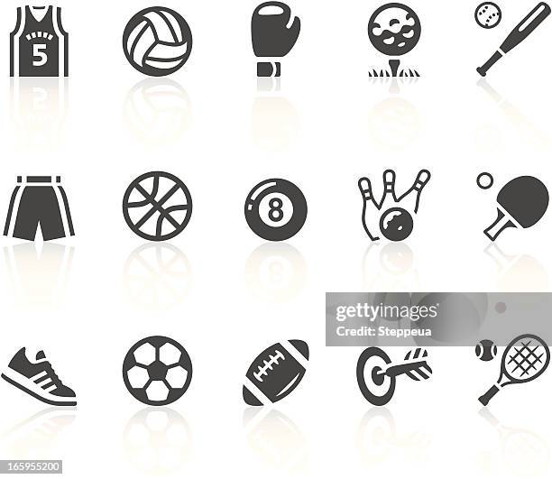 stockillustraties, clipart, cartoons en iconen met gray and white sports equipment vector icon set - voetbalkleren