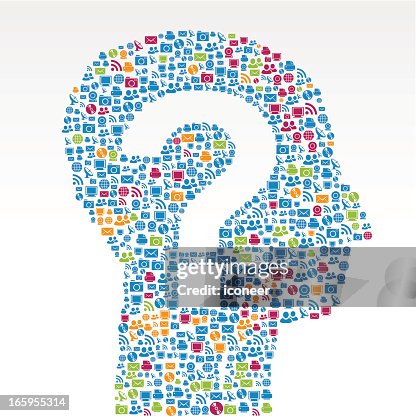 Head technology icons Head technology icons