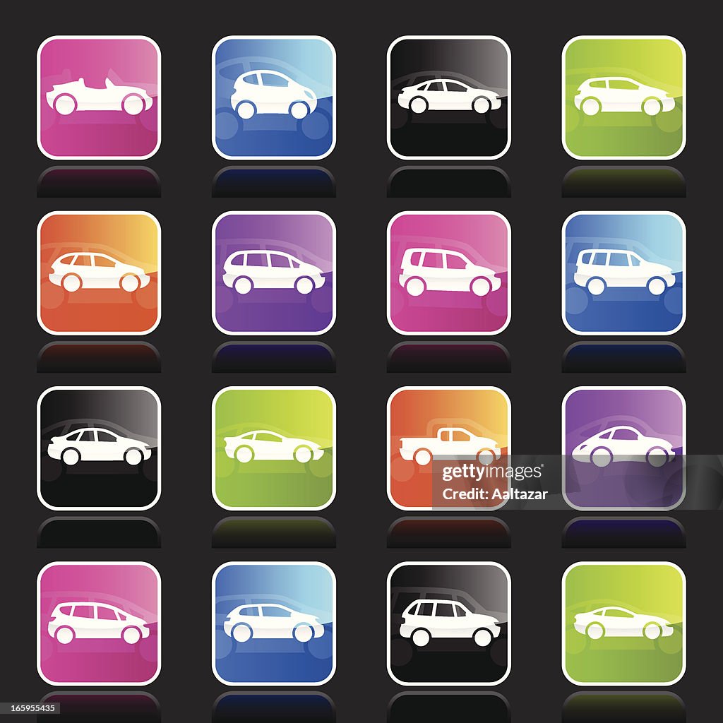 Ubergloss Icons - Cartoon Cars