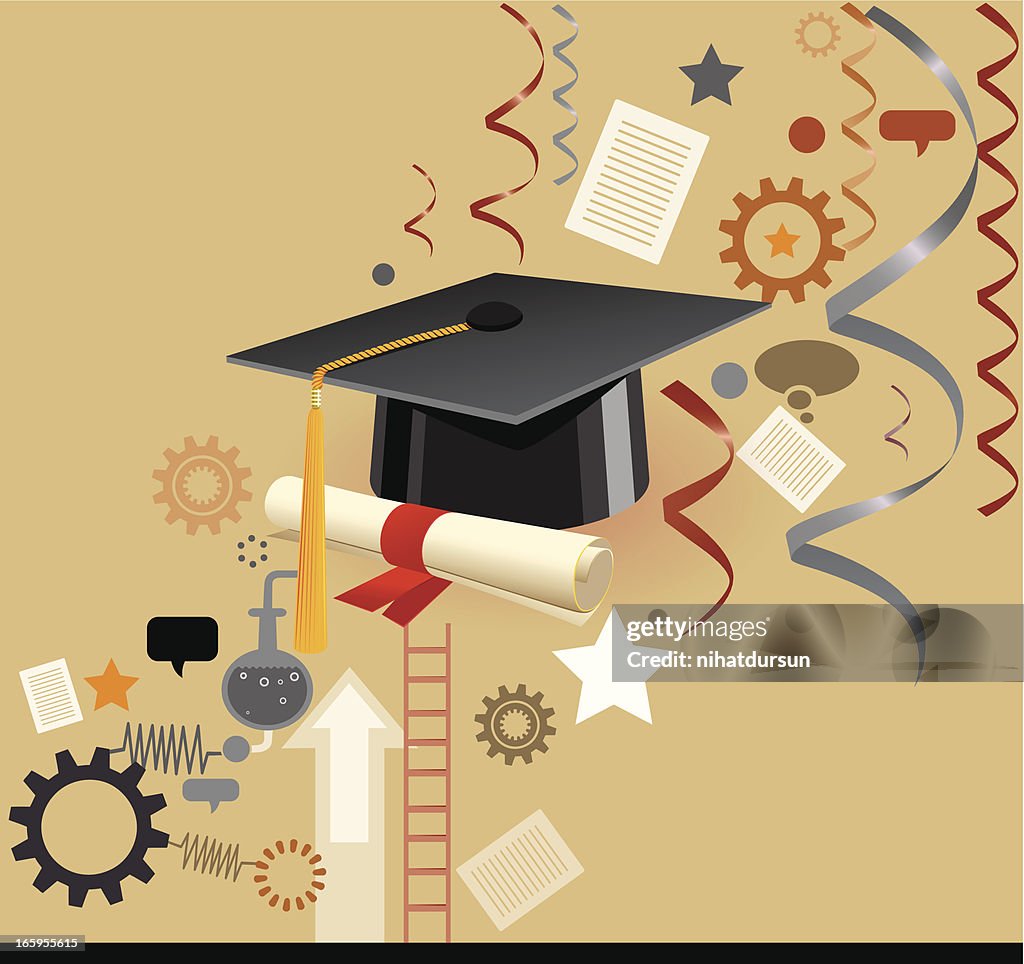 Graduation Graphis Graduation And Celebration High-Res Vector Graphic - Getty Images