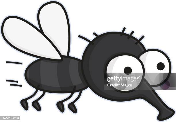 cartoon flying housefly - vermin / insect - housefly 幅插畫檔、美工圖案、卡通及圖標