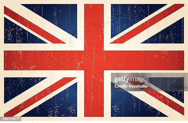 british grunge vintage flag - grunge union jack stock illustrations