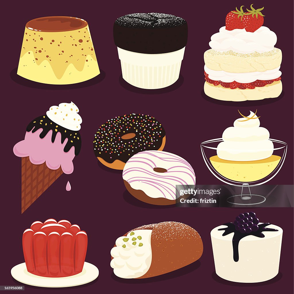 Desserts icon set - EPS8