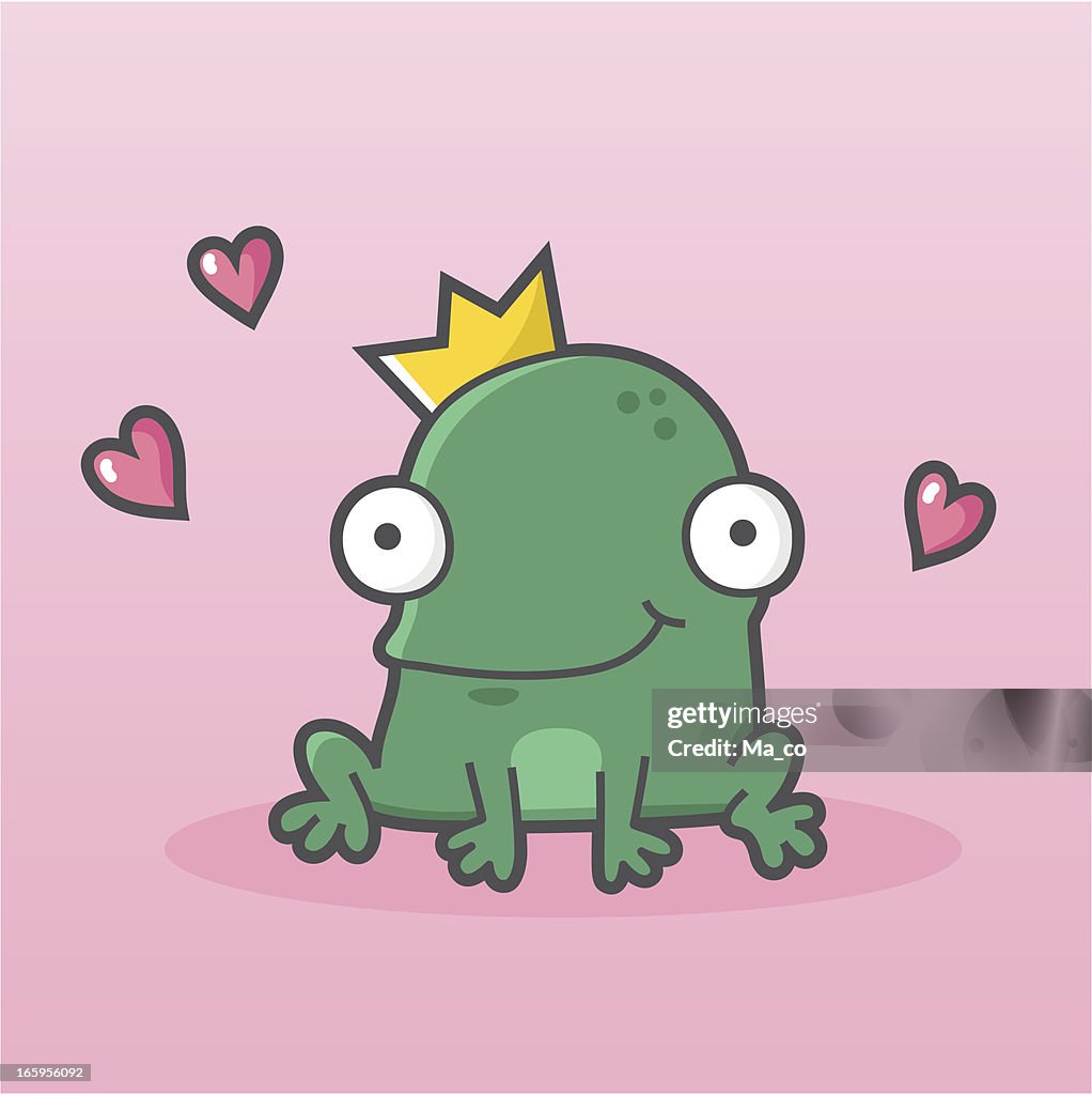 O Sapo King com coroa dourada-mulher/fairytale