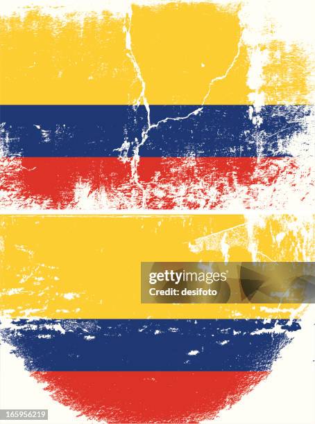 colombia grunge flag - colombia travel stock illustrations