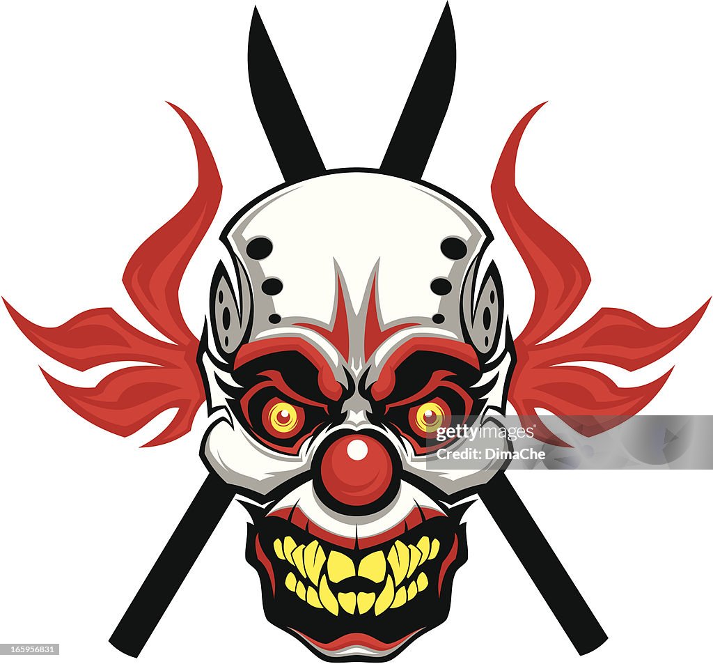 Evil Clown Mask High-Res Vector Graphic - Getty Images