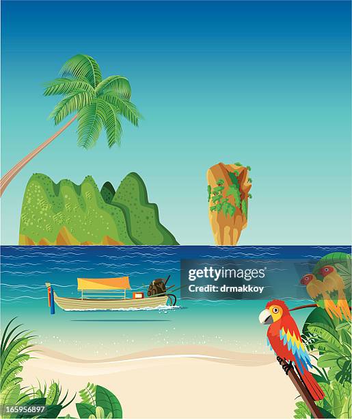 thailand - thailand beach stock illustrations