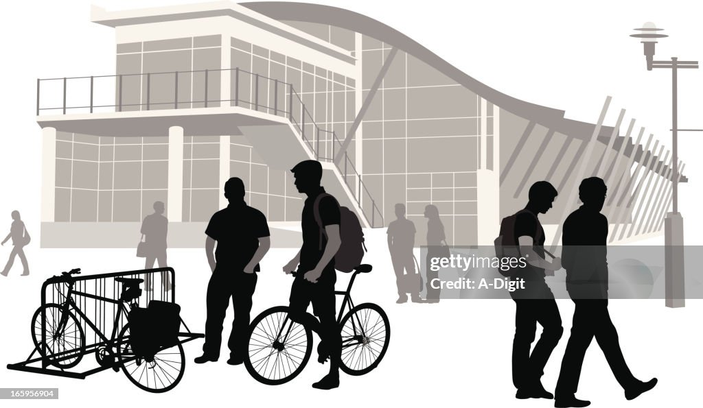 Bike Rack Vector Image Bike Rack Vector Silhouette High-Res Vector Graphic - Getty Images