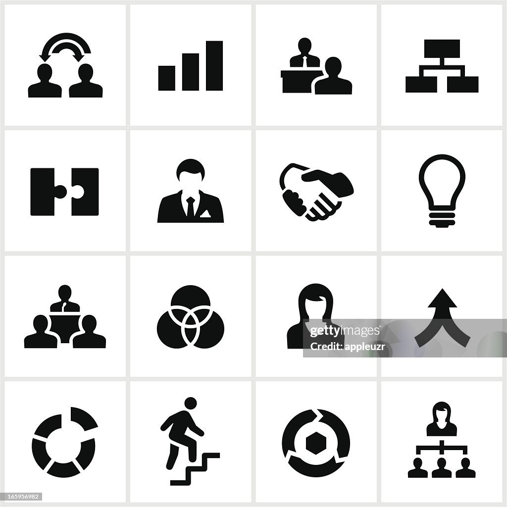Black Business Collaboration Icons