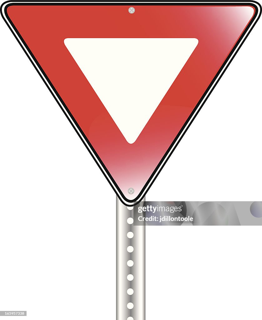 Yield Button Yield Sign Red High-Res Vector Graphic - Getty Images
