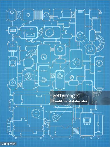 ilustraciones, imágenes clip art, dibujos animados e iconos de stock de bosquejo equipo de proyecto - mechanical drawing engine