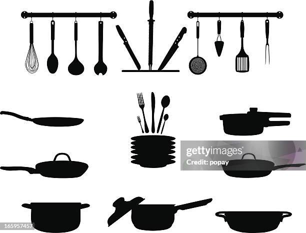 kitchen elements - rolling pin isolated stock illustrations
