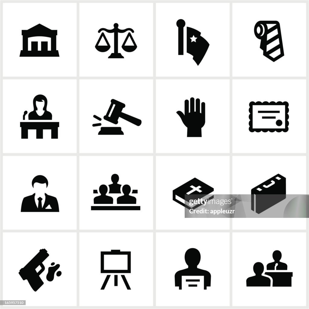 Ícones de direito e justiça