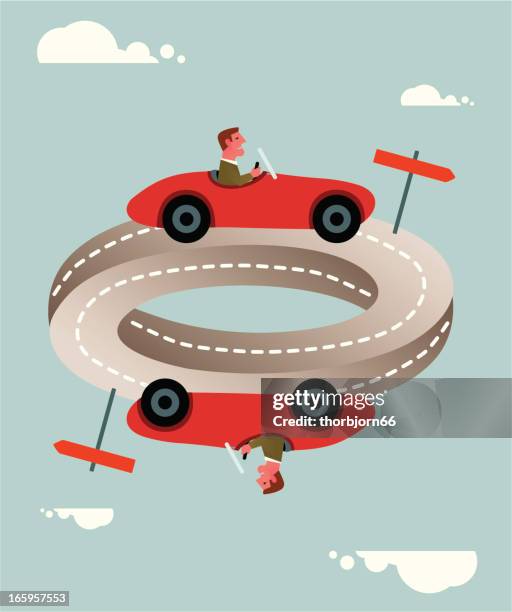driving around - stressed driver stock illustrations