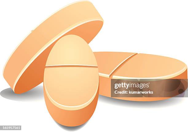 tablet - acetaminophen stock illustrations
