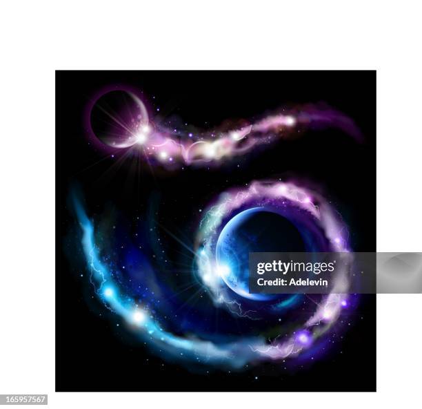 universe planets background - planetarium stock illustrations