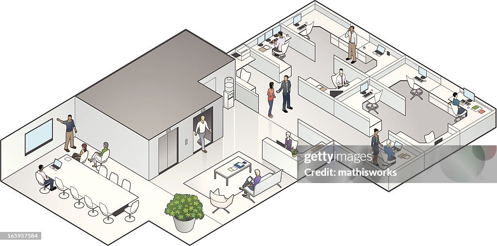 Isometric Office Interior