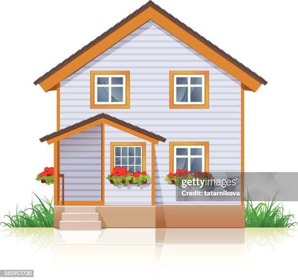 house - small modern house exterior stock illustrations