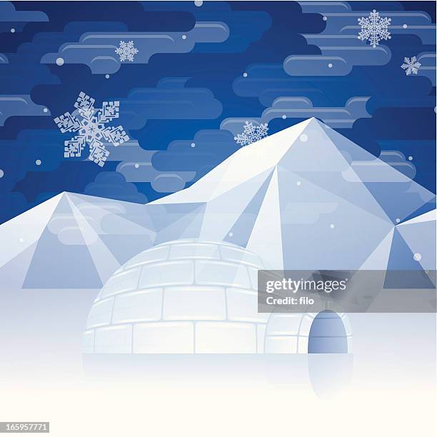 igloo - igloo stock illustrations