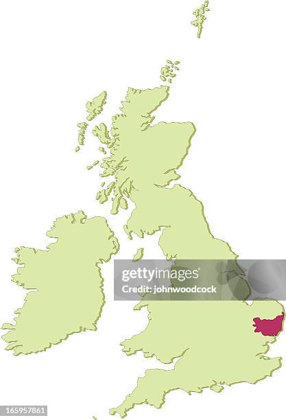 uk suffolk map - suffolk england stock illustrations